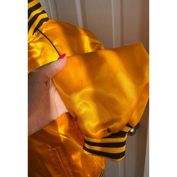 RARE 60s Avon Sportswear MFG Yellow Satin Uniroyal Tiger Paw Racing Bomber - Picture 8 of 8